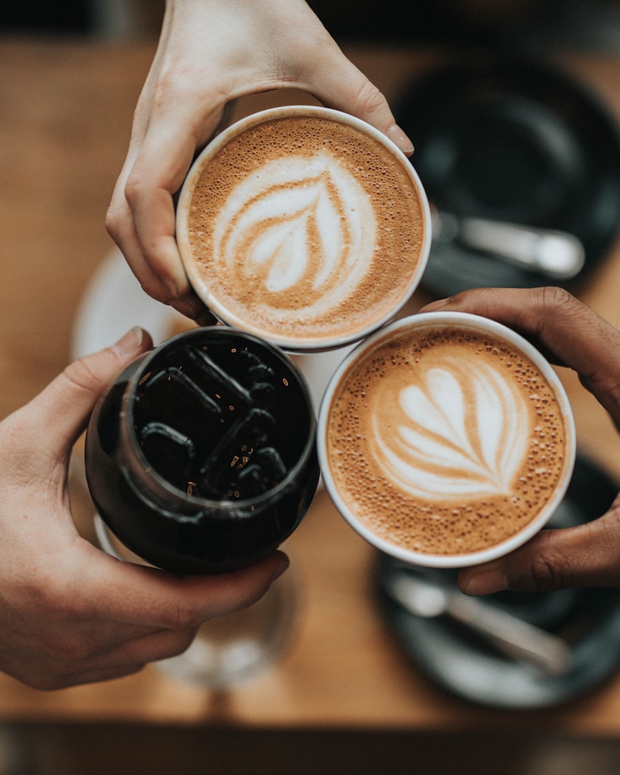 A flat white with latte art